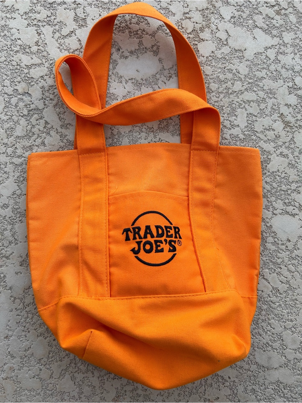 Trader Joes Halloween Mini Tote Canvas Orange - Picture 4 of 8